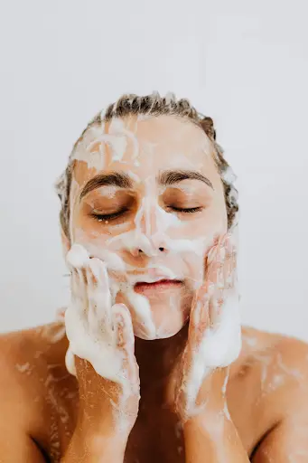Regular Facials / Women washing face