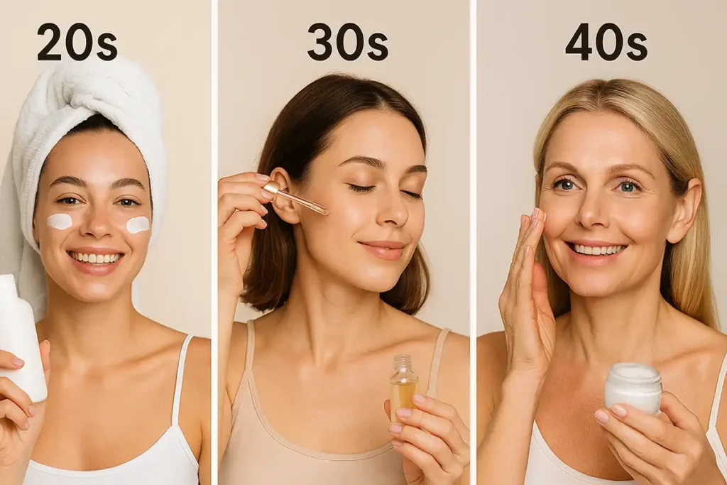 Discover the best skincare habits by age to keep your skin radiant and youthful in your 20s, 30s, and 40s with expert tips and treatments