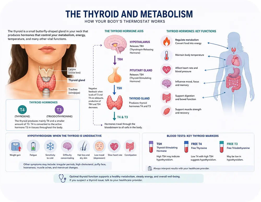thyroid weight loss metabolism diagram low thyroid hormone hypothyroidism