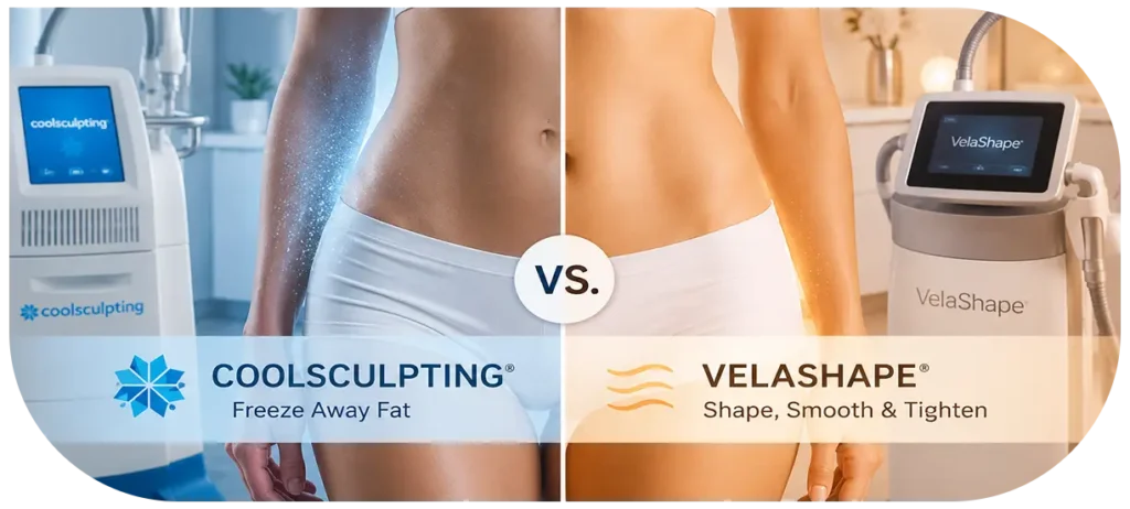 CoolSculpting vs VelaShape body contouring treatment Franklin Park IL