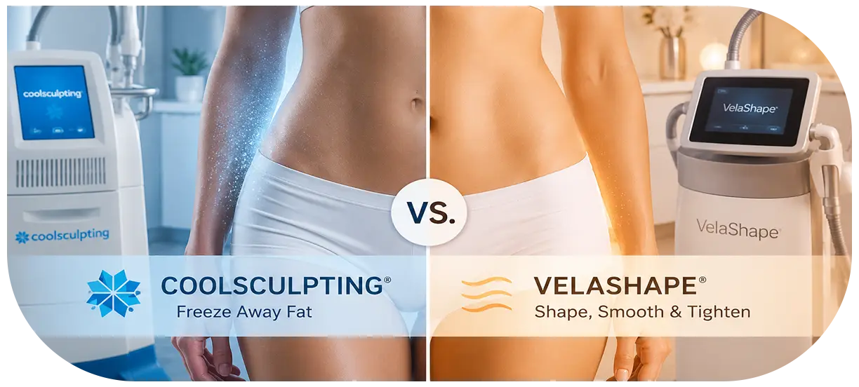 CoolSculpting vs VelaShape body contouring treatment Franklin Park IL