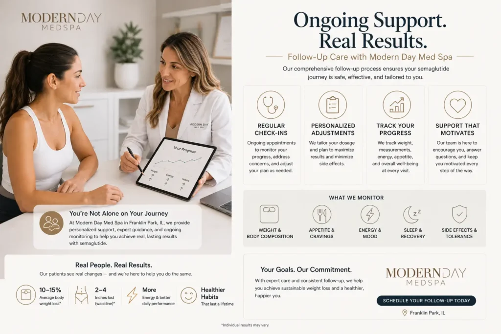 semaglutide weight loss Franklin Park IL follow up provider Modern Day Med Spa results