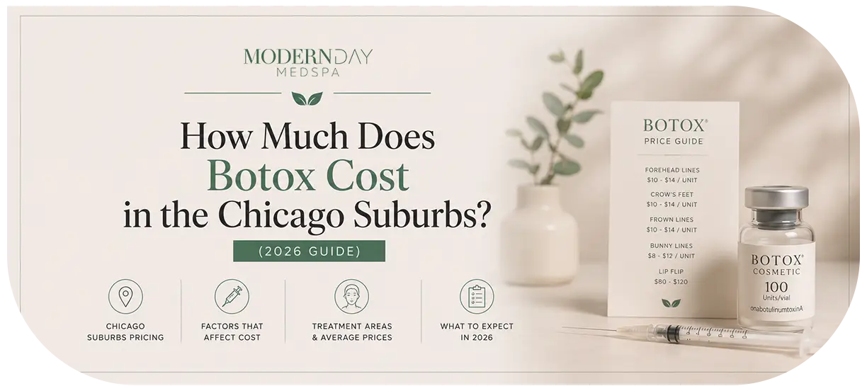 Botox cost in the Chicago suburbs pricing Modern Day Med Spa Franklin Park IL