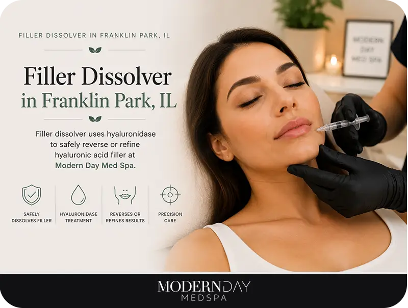 filler dissolver in Franklin Park IL hyaluronidase treatment Modern Day Med Spa