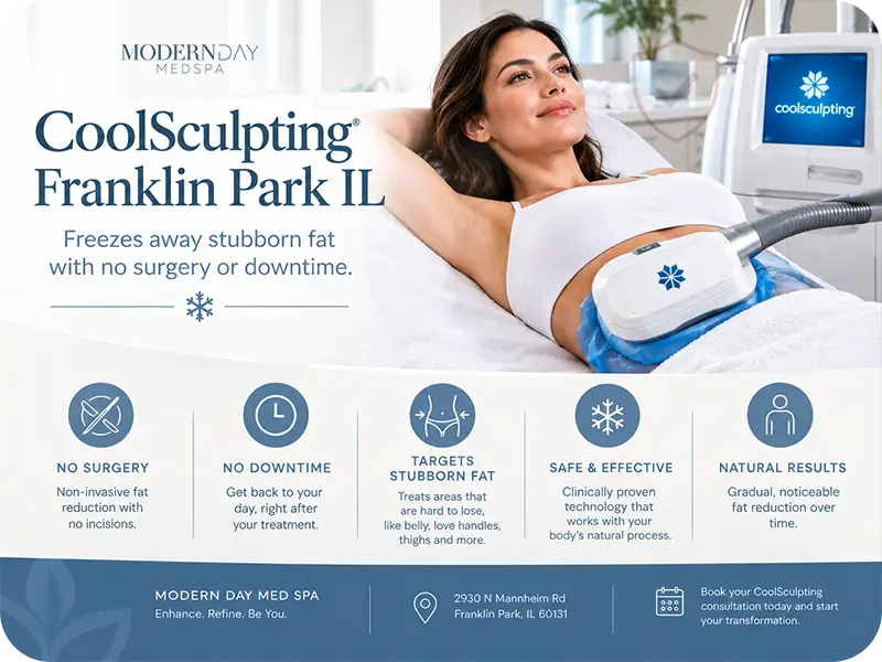 CoolSculpting Franklin Park IL fat freezing Modern Day Med Spa