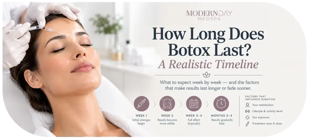 How long does Botox last realistic timeline and treatment results Modern Day Med Spa Franklin Park IL