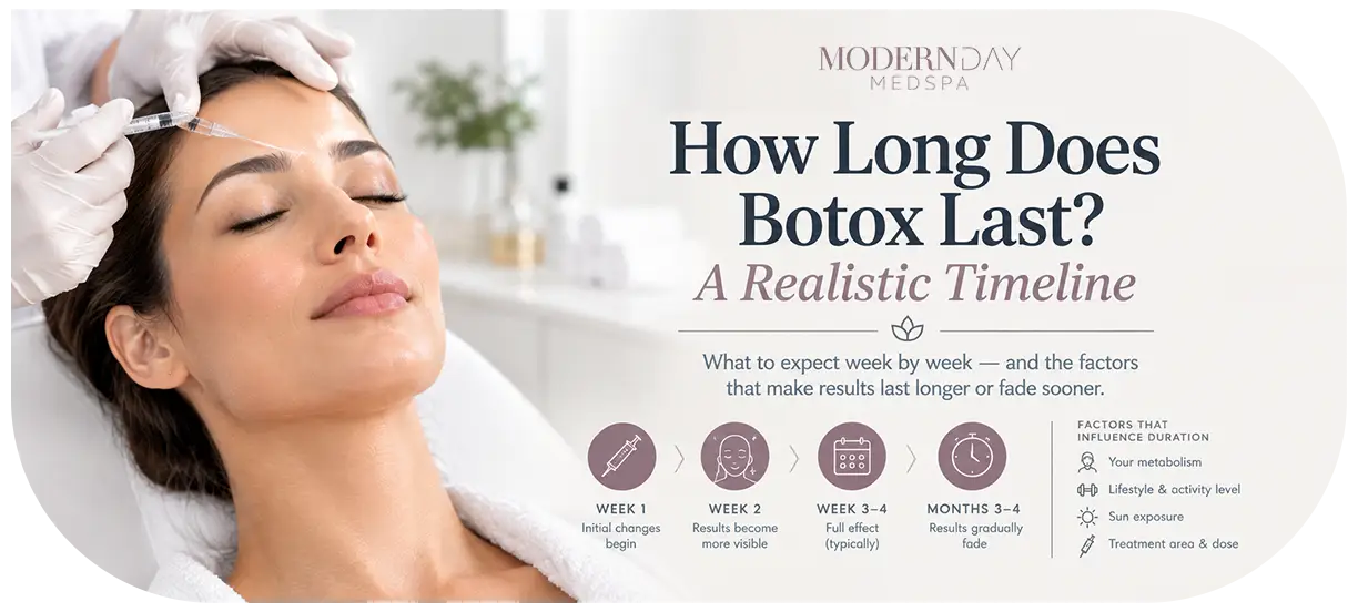 How long does Botox last realistic timeline and treatment results Modern Day Med Spa Franklin Park IL